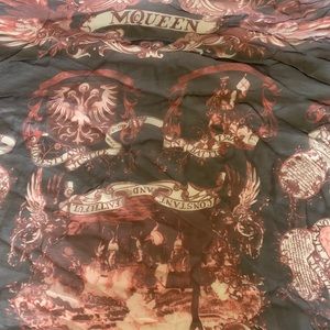 Alexander McQueen silk chiffon scarf